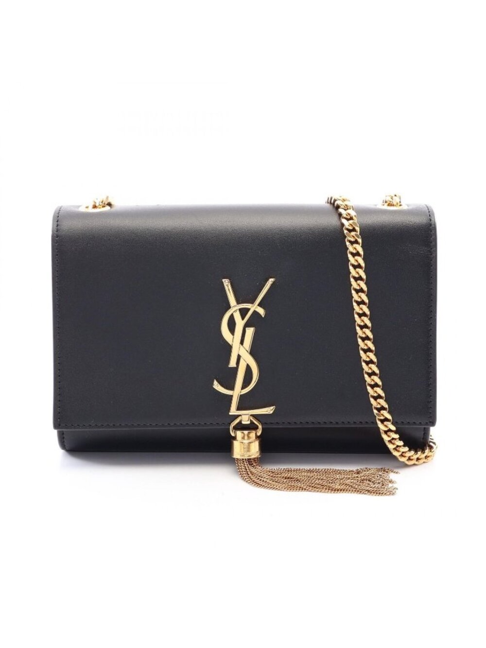 Saint Laurent Paris Shoulder Bag Kate Small Black Leather Tassel